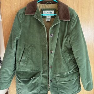 L.L. Bean Womens Green Corduroy Jacket